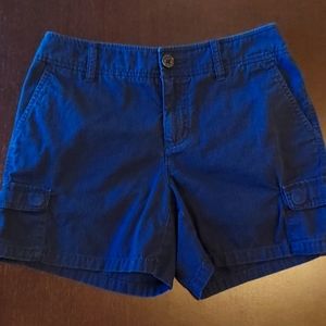 Liz Claiborne Navy Blue Cargo Shorts Size 6P